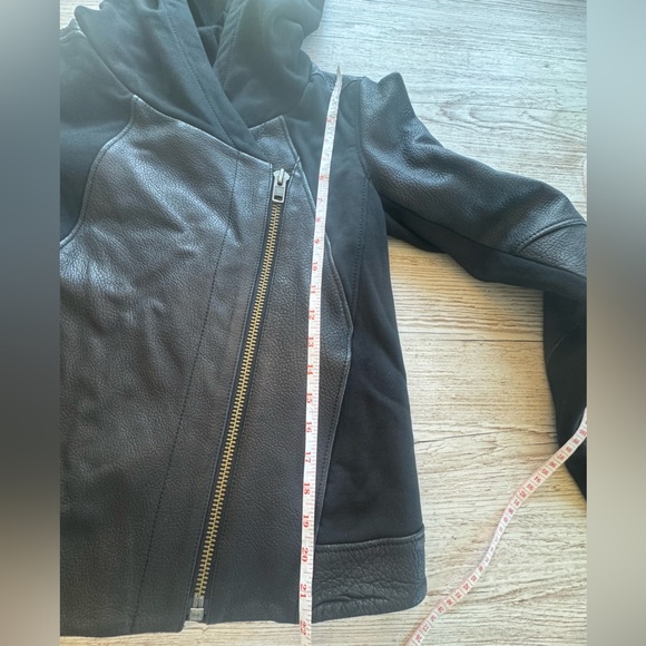 NWOT Helmut Lang 100% Lamb Leather Jacket 2 Asymmetrical Zip Double Lined Coat S - Picture 15 of 16